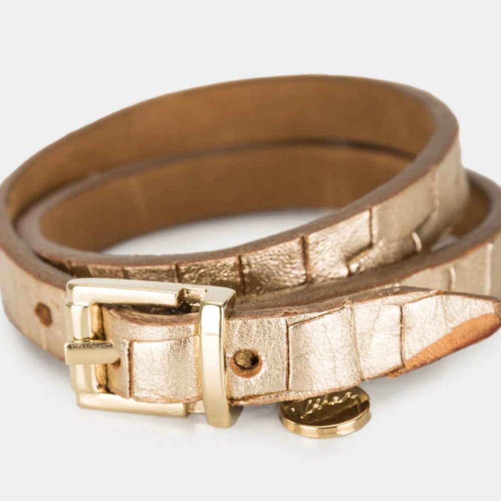 Leather Bracelet - Gold